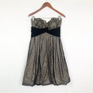 NEW Anthropologie Tracy Reese Strapless‎ Mini Dress Black Size 8 Bubble Hem